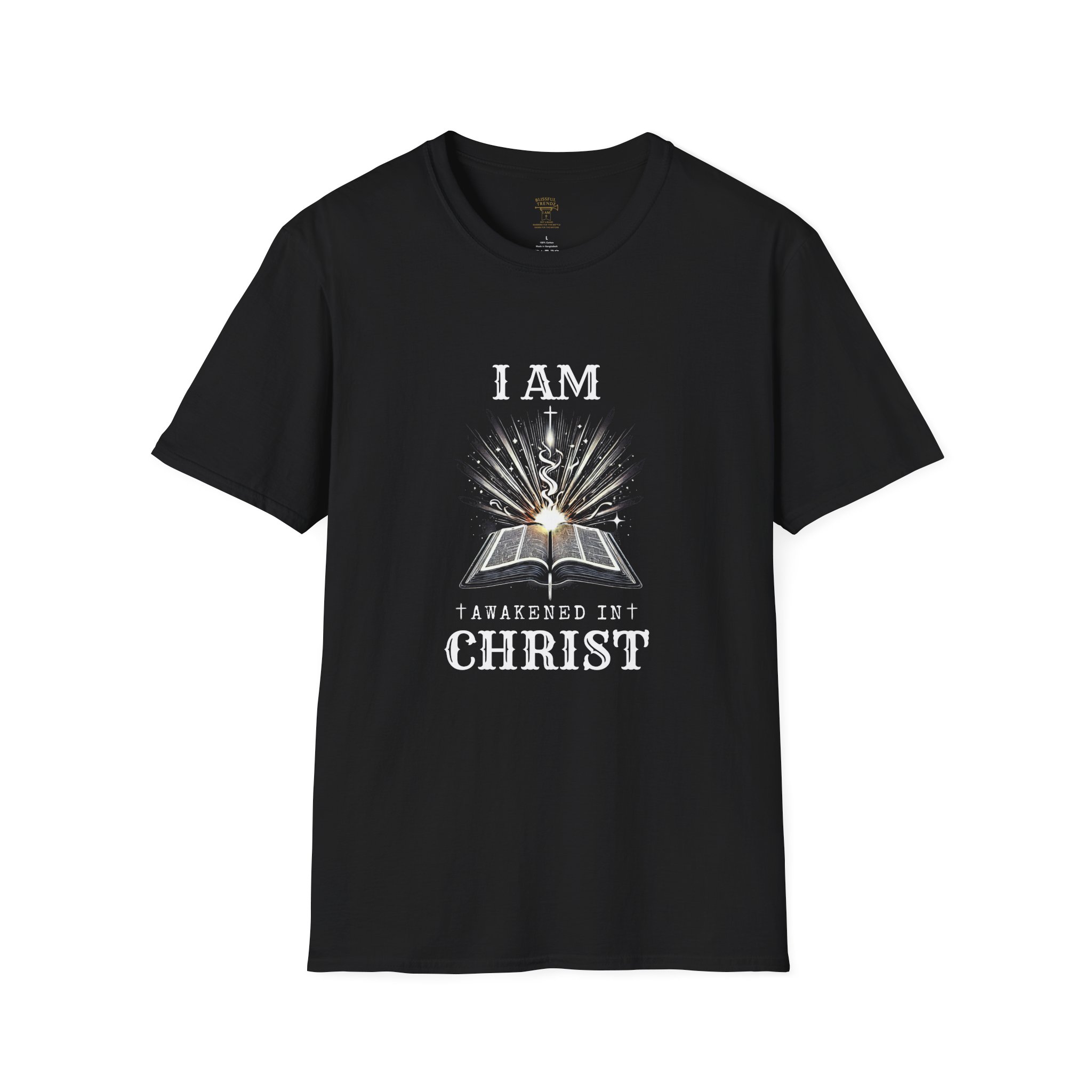 I AM Awakened In Christ - Book - Unisex Softstyle T-Shirt