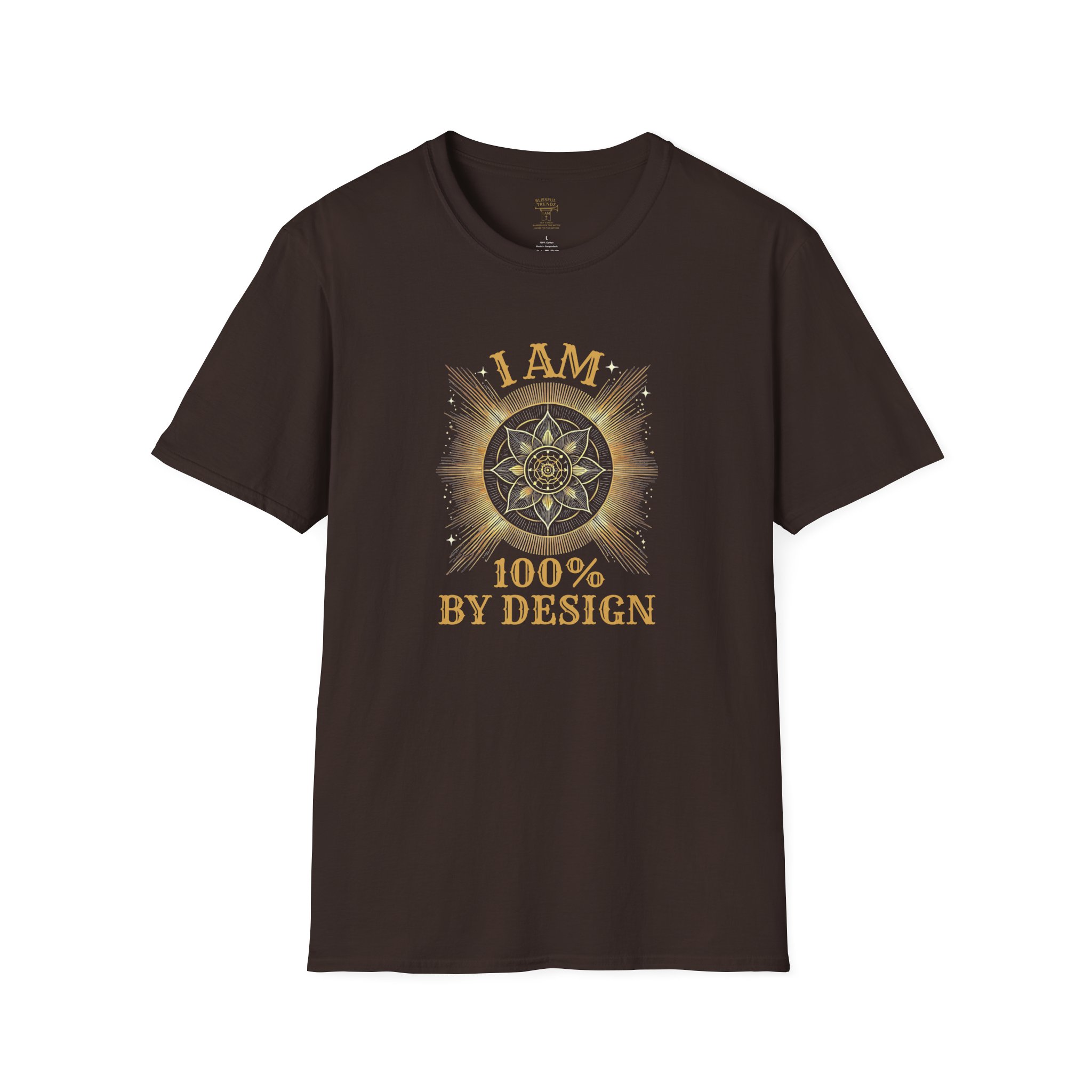 I AM 100% By Design - Mandala - Unisex Softstyle T-Shirt