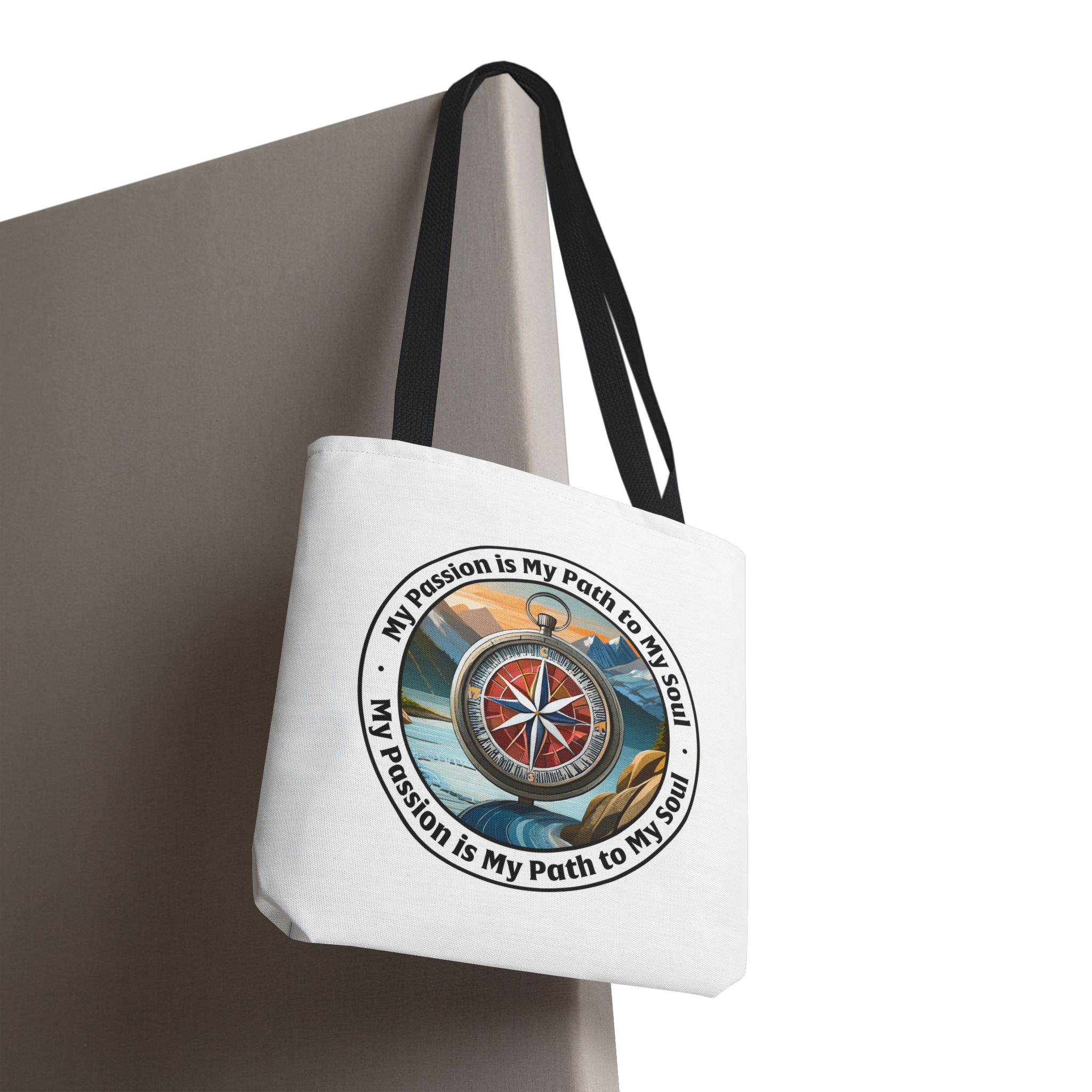 My Passion is My Path to My Soul - Compass - Tote Bag (AOP) - Image 3