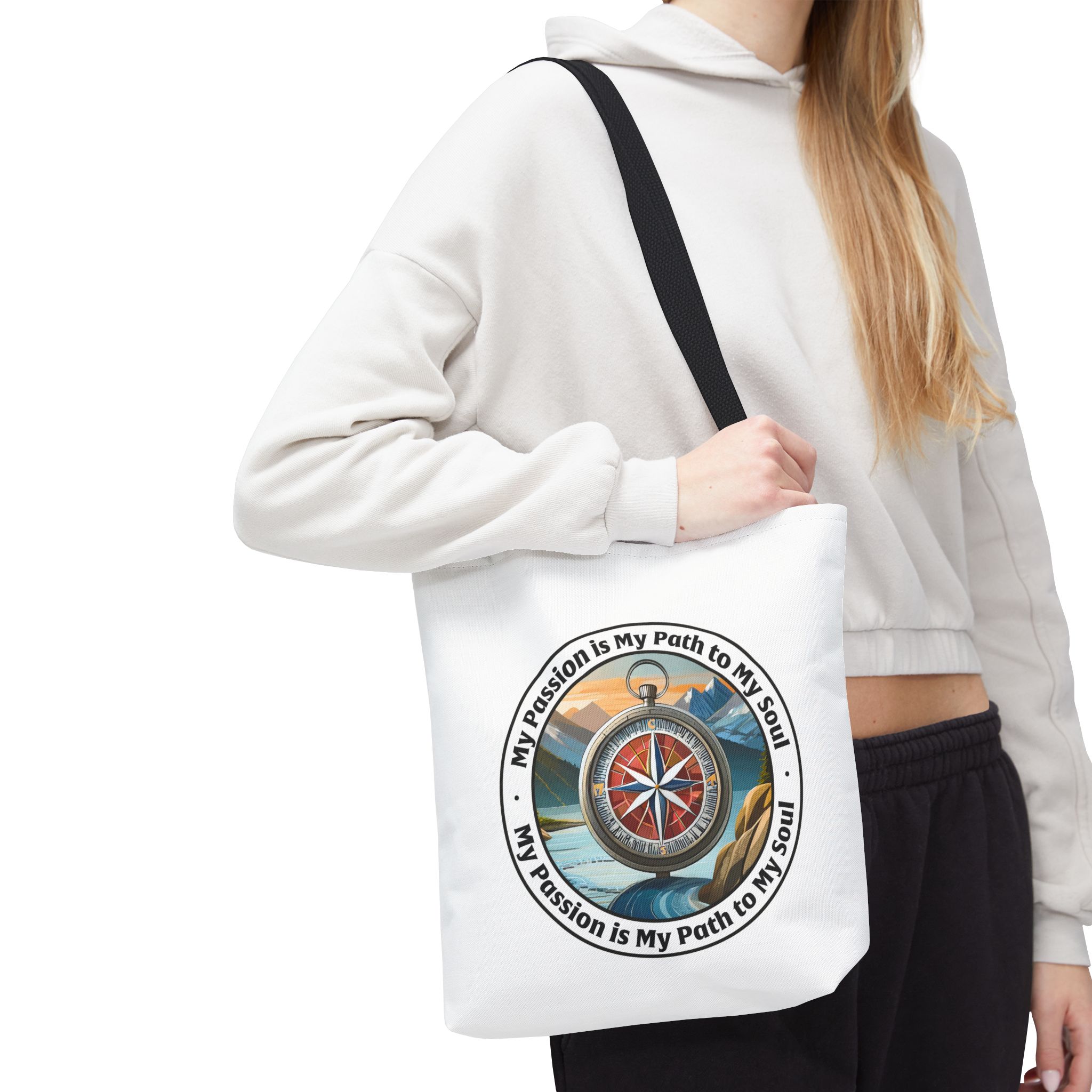 My Passion is My Path to My Soul - Compass - Tote Bag (AOP) - Image 4