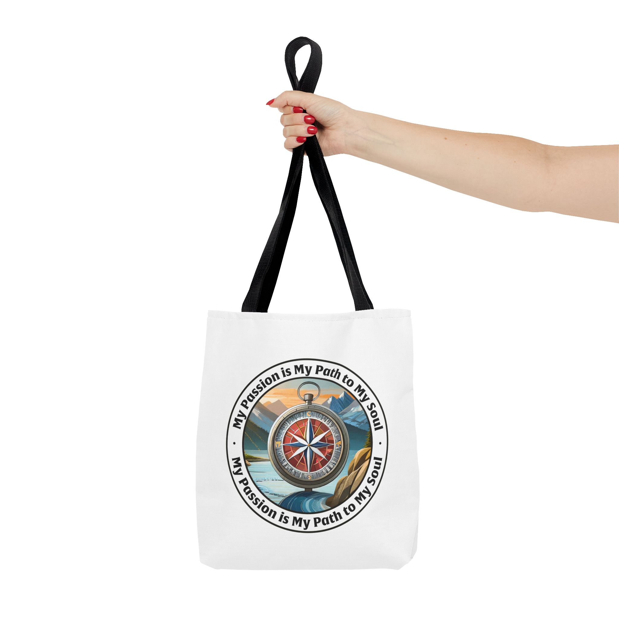 My Passion is My Path to My Soul - Compass - Tote Bag (AOP) - Image 2