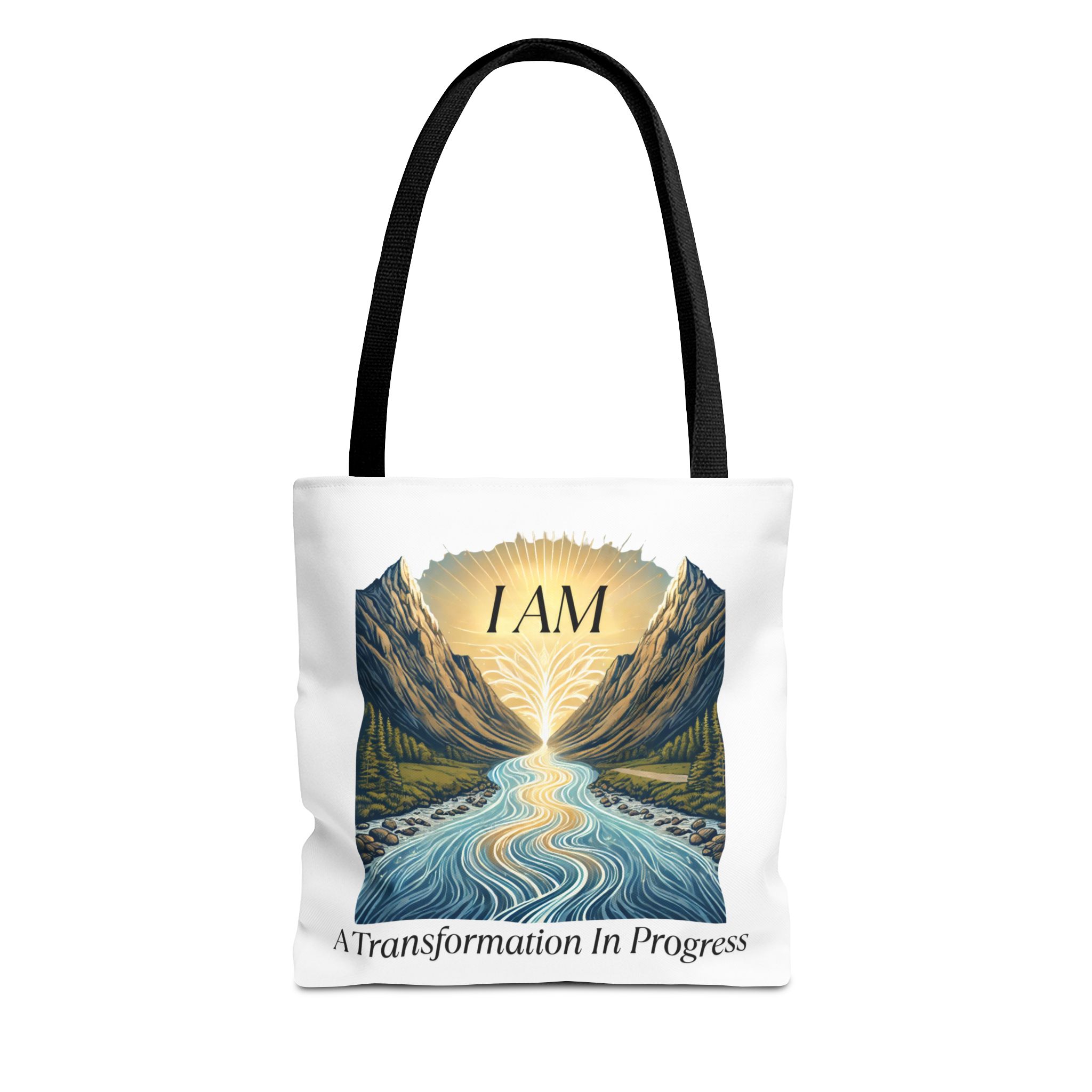 I AM A Transformation In Progress - River - Tote Bag - WHT (AOP)
