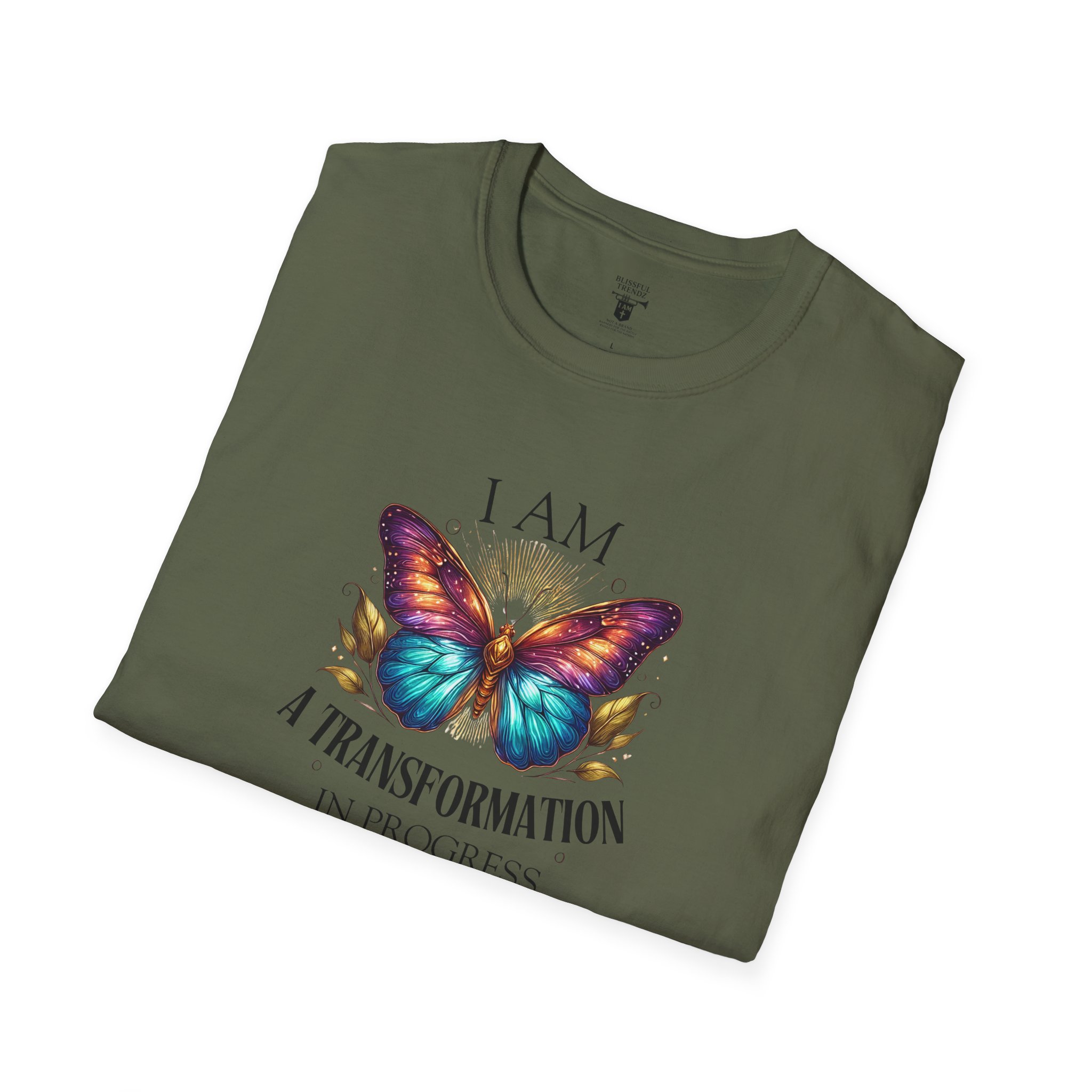 I AM A Transformation in Progress - Butterfly - Unisex Softstyle T-Shirt - Image 4