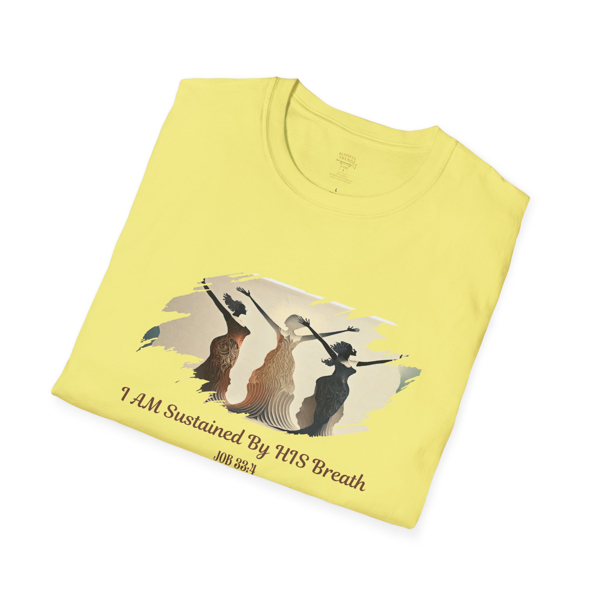 I AM Sustained By HIS Breath - Job 33:4 - Unisex Softstyle T-Shirt - Image 20
